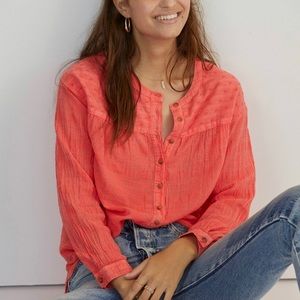 New Anthropologie The Mila Draped Button-down S